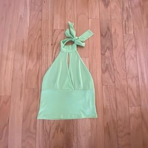 NWOT- Green Halter Top